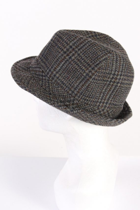 Vintage C&A Canda 1980s Fashion Trilby Hat Grey HAT788-120648