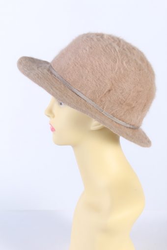 Vintage Modisch Aktuell 1990s Fashion Trilby Winter Hat Cream HAT840-121287