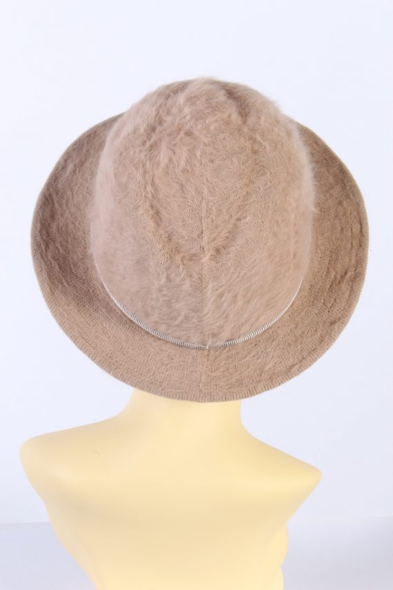 Vintage Modisch Aktuell 1990s Fashion Trilby Winter Hat Cream HAT840-121288
