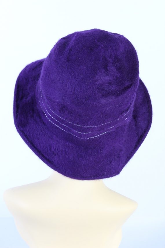 Vintage 1990s Fashion Trilby Winter Hat Purple HAT844-121273