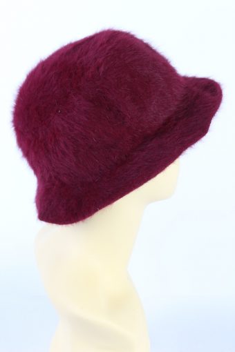 Vintage 1990s Fashion Brimmed Winter Hat Bordeaux HAT860-121208