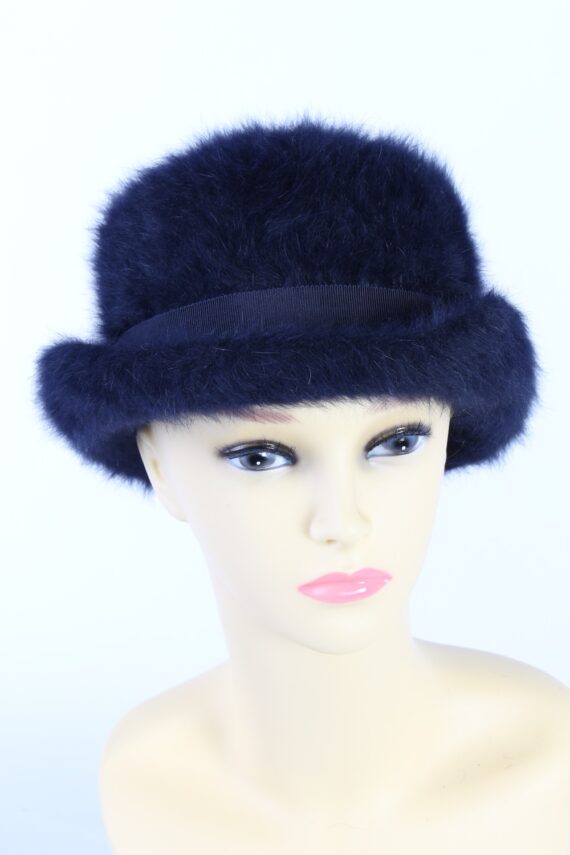 Vintage 1990s Fashion Brimmed Winter Hat Dark Blue HAT863-0