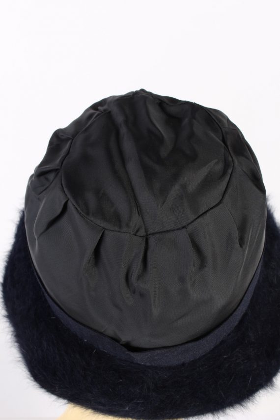 Vintage 1990s Fashion Brimmed Winter Hat Dark Blue HAT863-121198
