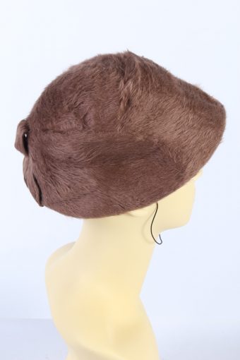 Vintage 1990s Fashion Brimmed Winter Hat Brown HAT867-121182