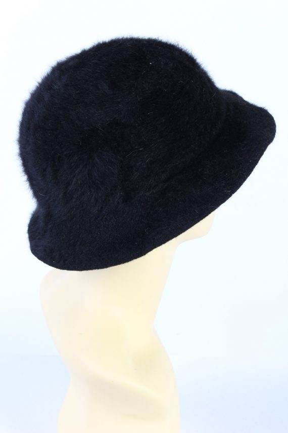 Vintage 1990s Fashion Brimmed Winter Hat Black HAT873-121387