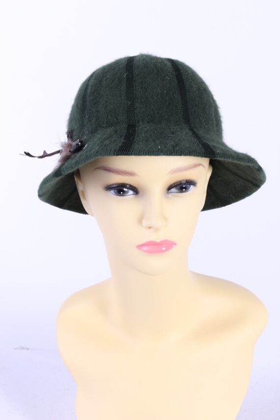 Vintage Mayser Milz 1990s Fashion Brimmed Hat Green HAT911-0