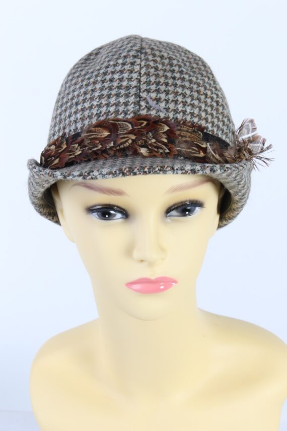 Vintage Tissus Dormeuil Paris 1980s Fashion Brimmed Hat Multi HAT916-0
