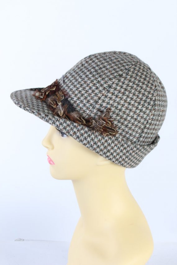 Vintage Tissus Dormeuil Paris 1980s Fashion Brimmed Hat Multi HAT916-121449