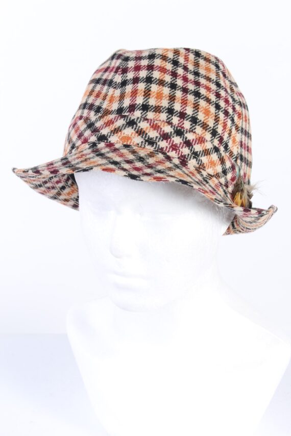 Vintage 1980s Fashion Lined Trilby Hat Multi HAT952-0
