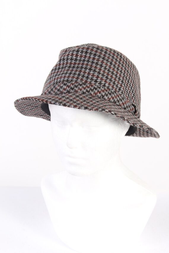 Vintage Chinsnall 1980s Fashion Lined Trilby Hat Multi HAT956-0