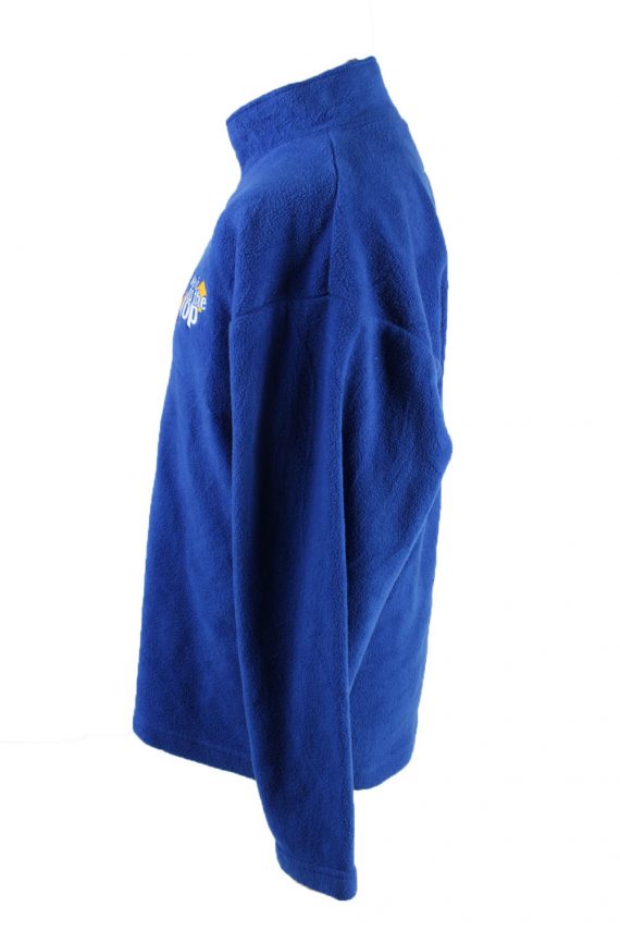 Fleece Sweatshirt High Neck 90s Blue XL
