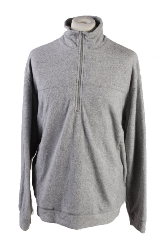 Fleece Sweatshirt High Neck 90s Grey XL