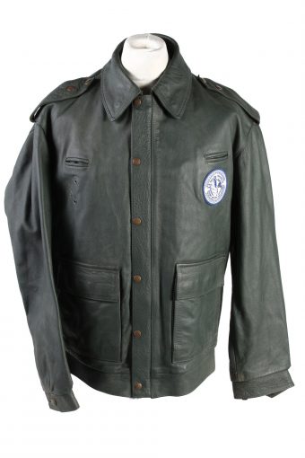 Vintage Top Genuine Leather Motorcycle Jacket 54 Green