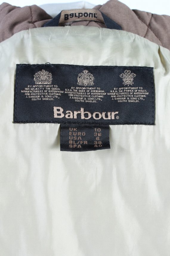 Vintage Barbour Quilted Womens Coat Jacket 10 Brown