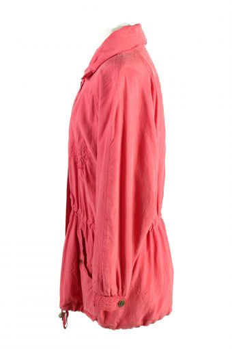 Vintage Majestic Windbreaker Lined Womens Coat Jacket 42 Pink -C1889-124454