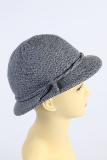 Vintage Peter Kupper KG 1980s Fashion Womens Knit Lined Trilby Hat Grey HAT1097-123093