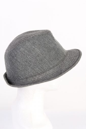 Vintage 1980s Fashion Mens Trilby Hat Grey HAT1158-123902