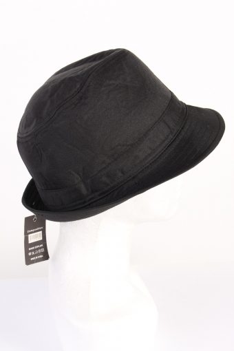 Vintage KJ Acccessories 1970s Fashion Mens Trilby Hat Black HAT1164-123926