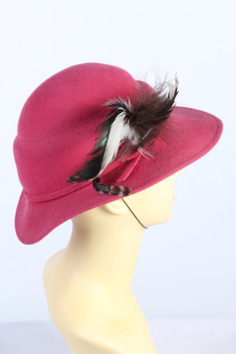 Vintage 1990s Fashion Womens Trilby Hat Pink HAT1175-124293