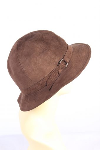 Vintage 1990s Fashion Womens Trilby Hat Brown HAT1176-124297