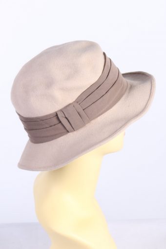 Vintage 1990s Fashion Womens Trilby Hat Cream HAT1177-124301