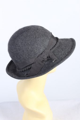 Vintage Lady Like Modell 1980s Fashion Womens Trilby Hat Grey HAT1185-124333