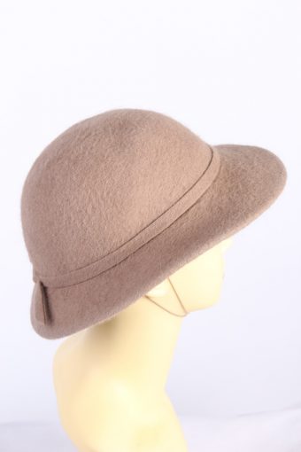 Vintage 1970s Fashion Womens Trilby Hat Coffee HAT1199-124389