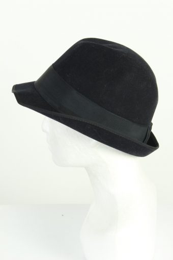 Vintage Leu-Moden 1990s Fashion Mens Trilby Lined Hat Black HAT1209-124618