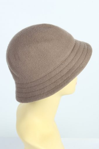 Vintage 1980s Fashion Womens Trilby Short Brim Hat Brown HAT1243-125115