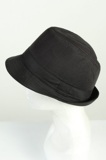 Vintage KJ Accessories 1980s Fashion Mens Trilby Hat Black HAT1279-125632
