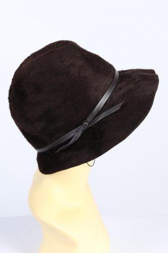 Vintage 1990s Fashion Womens Trilby Hat Brown HAT1293-126055