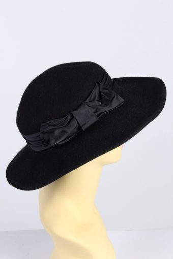 Vintage L Firenze 1990s Fashion Womens Trilby Hat Black HAT1299-126079