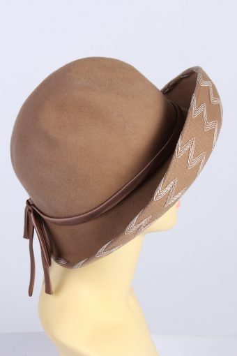 Vintage 1980s Fashion Womens Trilby Hat Brown HAT1302-126091