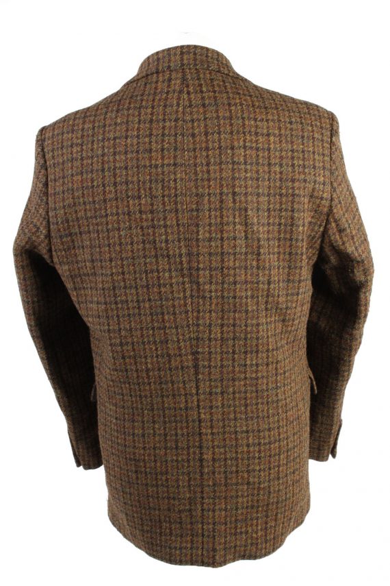 Harris Tweed Blazer Jacket Walbusch Classic Windowpane Brown L