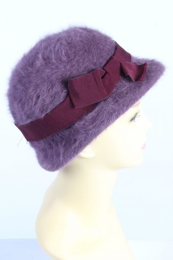 Vintage K Collection 1990s Fashion Womens Brim Furry Hat Purple HAT1358-126936