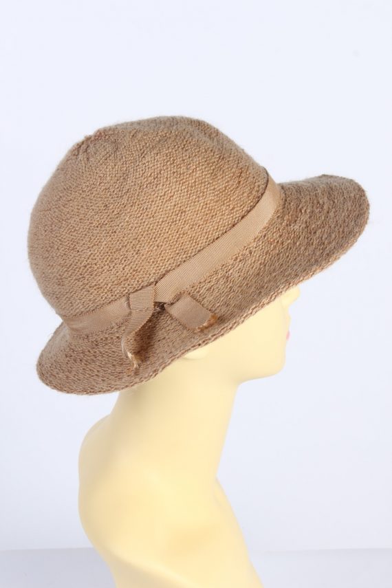 Vintage Fashion Womens Brim Knitted Pattern Hat
