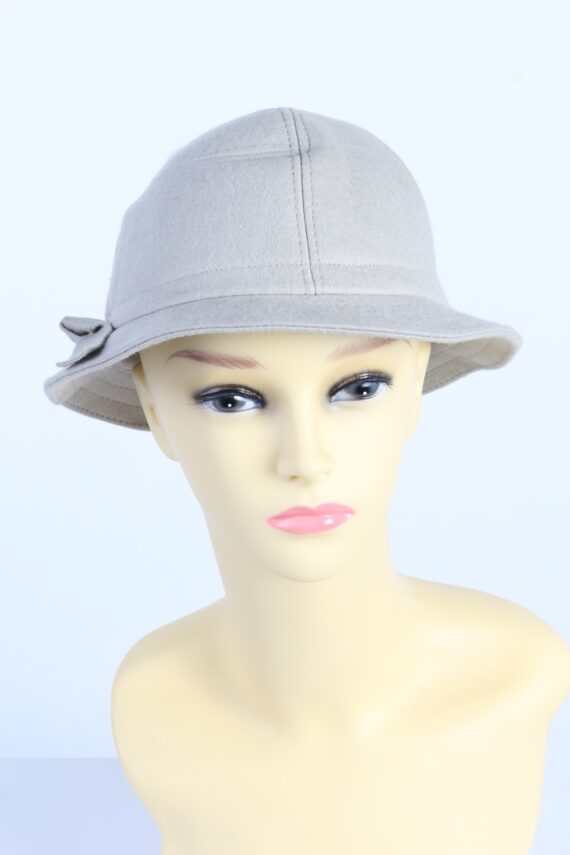Vintage Fashion Womens Brim Lined Hat With Ribbon