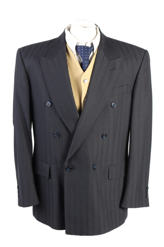 Men Blazer Jacket Classic Lined Wool Blended Black XL