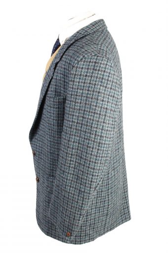 Harris Tweed Blazer Jacket Turquoise XL