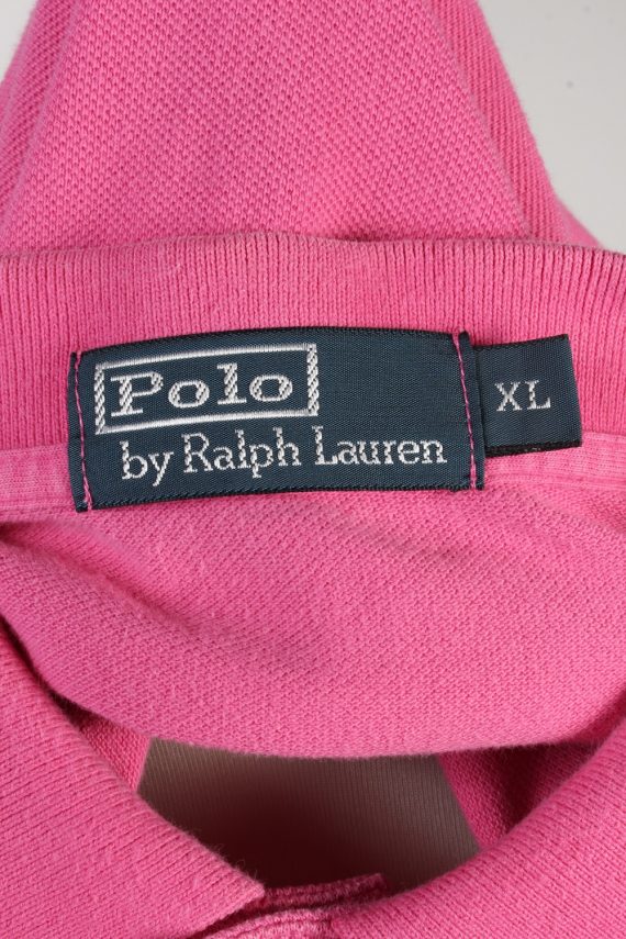 Ralph Lauren Womens Croped Top Polo Shirt Short Sleeve Remake Pink L/XL