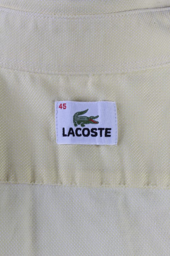Lacoste Womens Croped Top Shirt Short Sleeve Remake Yellow L/XL