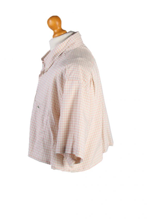 Lacoste Womens Croped Top Shirt Short Sleeve Remake Light Pink XL