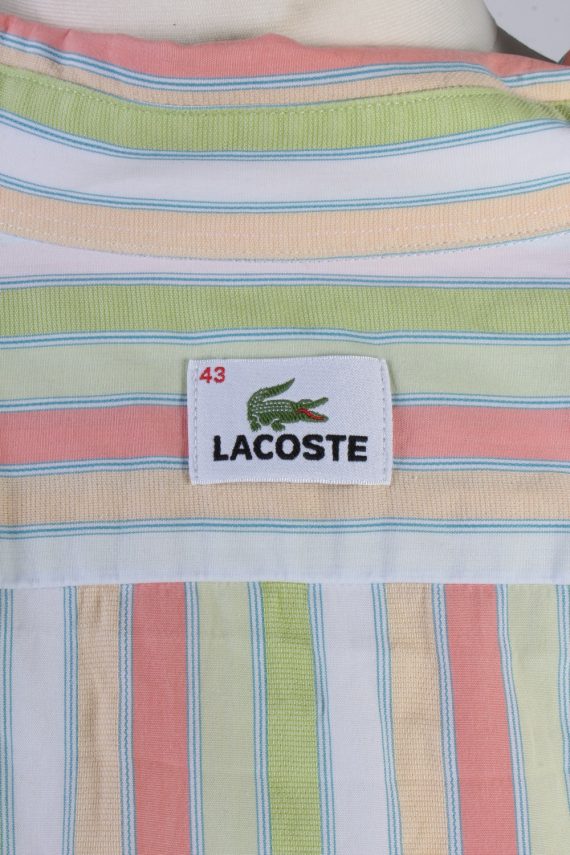 Lacoste Womens Croped Top Shirt Short Sleeve Remake Multi L/XL