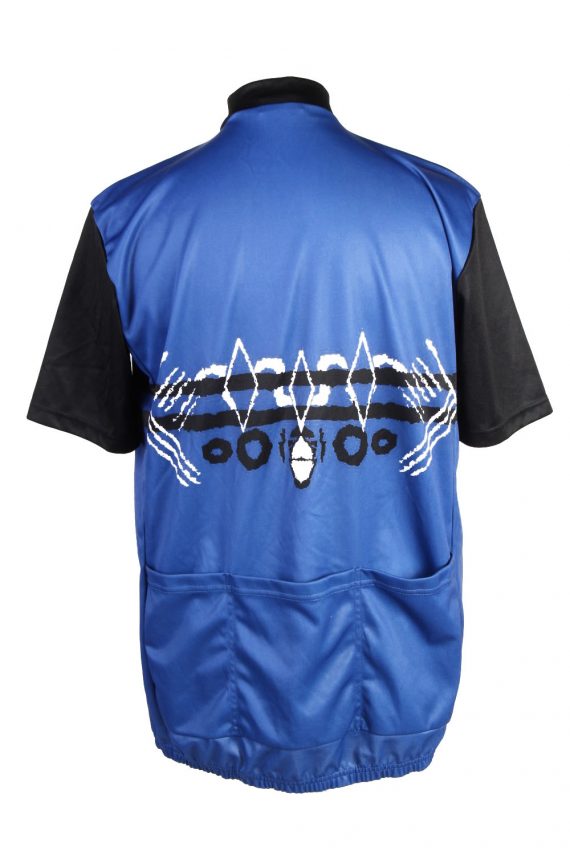 Cycling Shirt Jersey 90s Retro Blue M