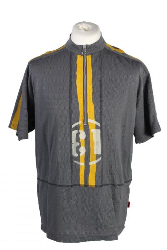 Cycling Shirt Jersey 90s Retro Grey L