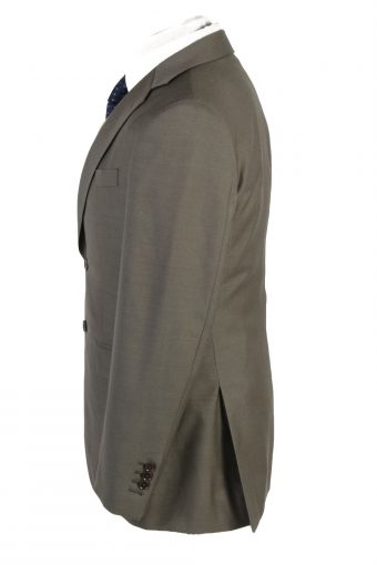 Mens Blazer Jacket Lined 100% Wool Slim Fit Size 38R Sage Green HT2837-131094