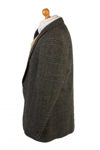Vintage Harris Tweed Blazer Jacket Classic Windowpane Chest 45" Green HT2853-133029