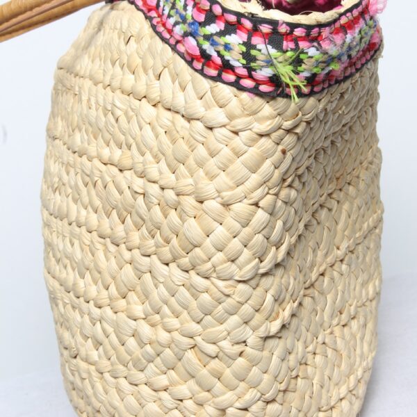 Vintage Summer Straw Knitted Womens Shoulder & Hand Bag Beige