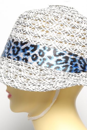 Vintage Womens Summer Straw Effect Trilby Hat Multi HAT1472-135031