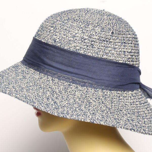 Vintage Womens Summer Straw Effect Trilby Hat
